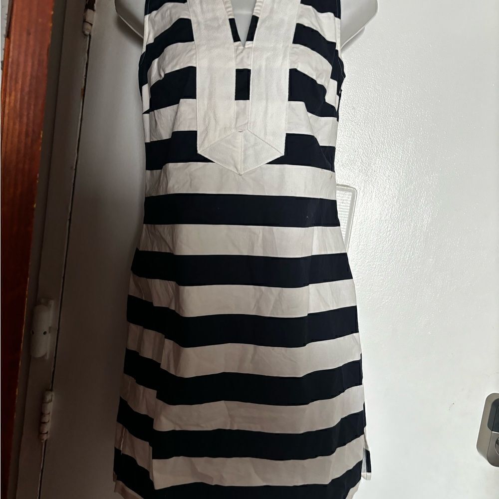 Sts sailer dress rare vintage y2k tennis dress striped blue & white v collar